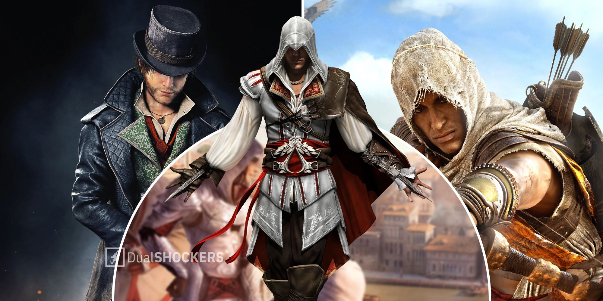 Assassin's Creed Jacob Frye, Ezio Auditore, Bayek