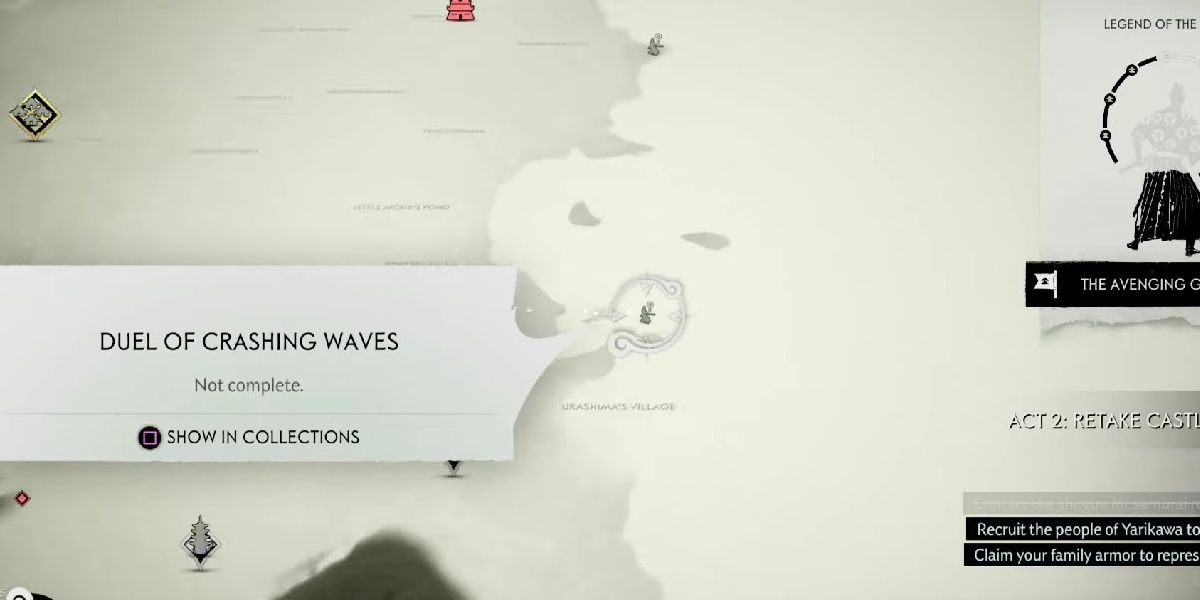 Duel map of Ghost of Tsushima crash waves