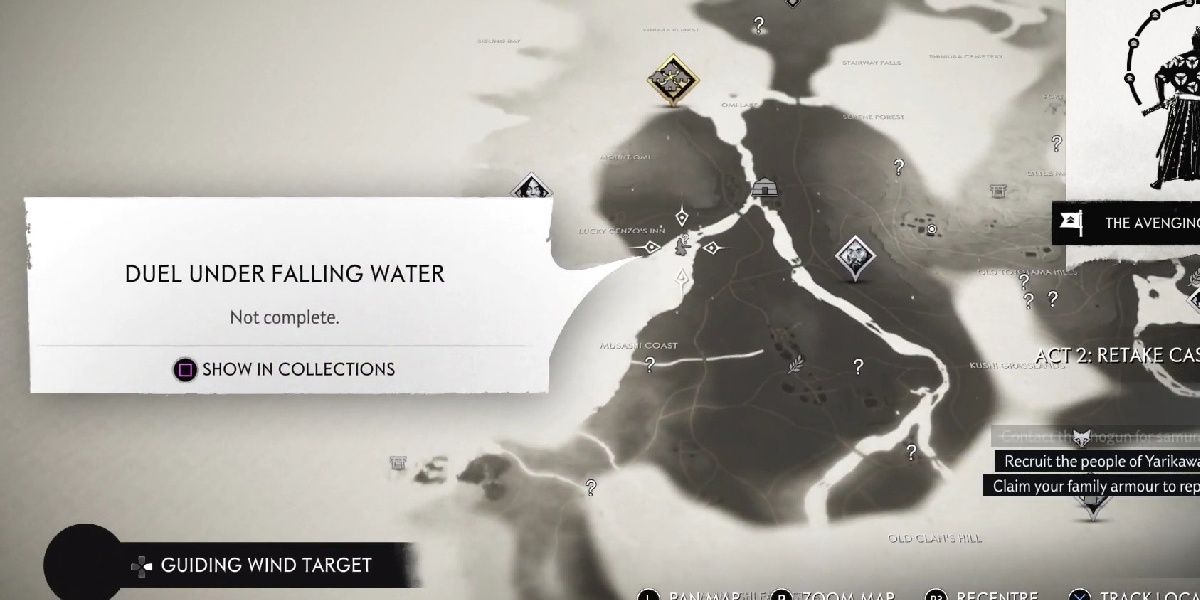 Duel map under the ghost of Tsushima falling out of the water