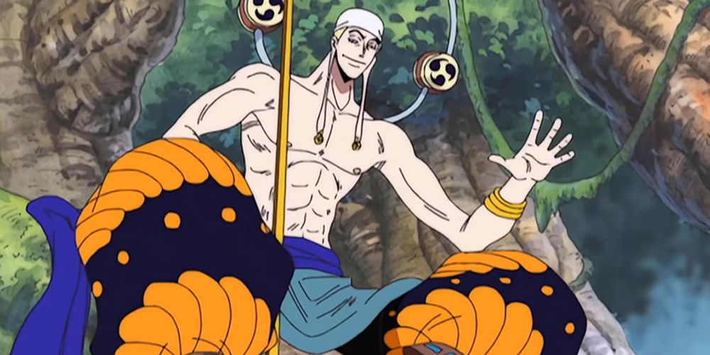 Enel in his characteristic pose