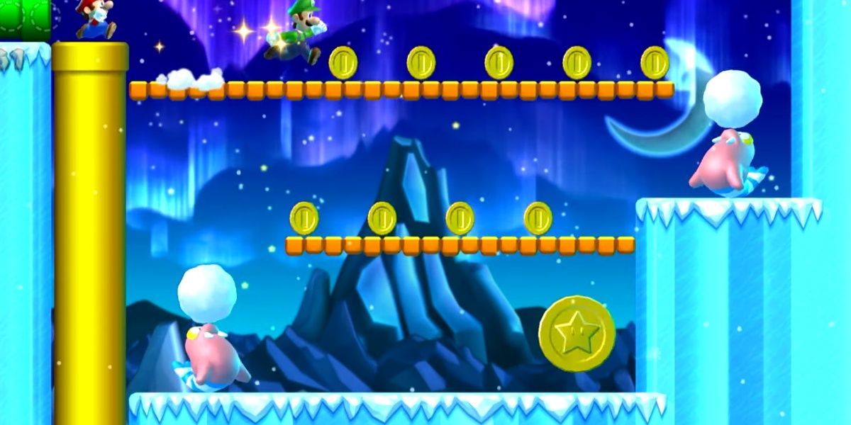 Mario Wii U Frosted Glacier 5 Star Coins New Super Mario Bros. U Deluxe: All Frosted Glacier Star Coins
