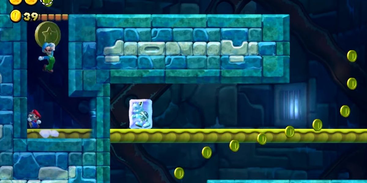Frosted Glacier Freezing Rain Tower Star Coins New Super Mario Bros. U Deluxe: All Frosted Glacier Star Coins