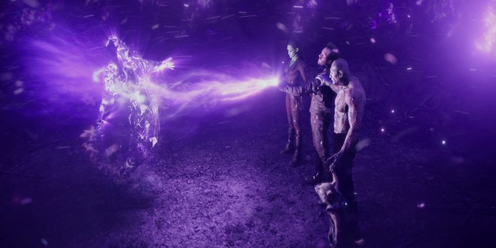 The Guardians of the Galaxy use Ronan's Power Stone