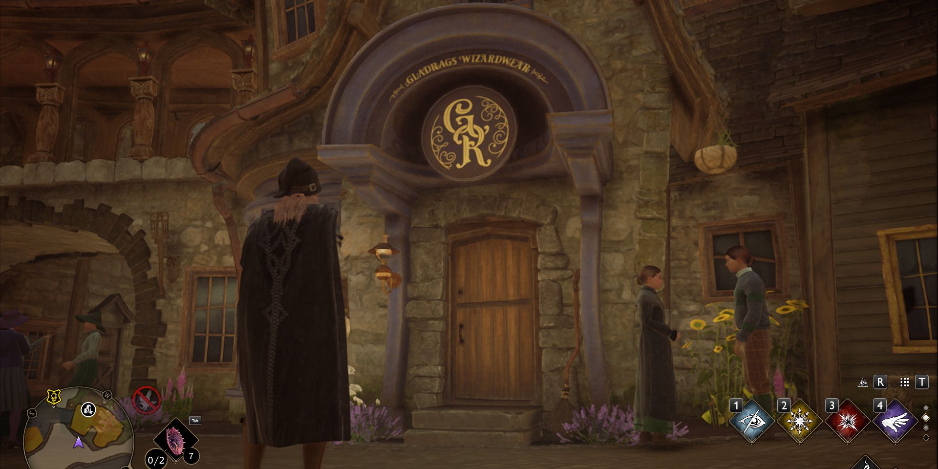 Image of the store Gladrags Wizardwear in Hogsmeade in Hogwarts Legacy.