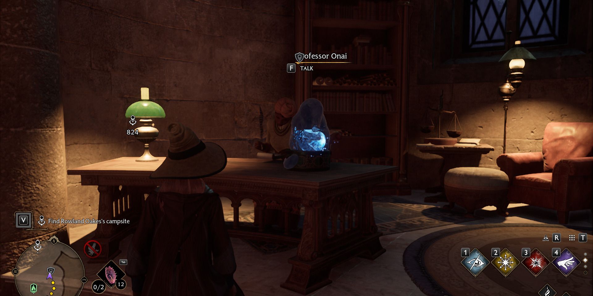 Image of the Demiguise statue located in Hogwarts Legacy's Sibyl class.