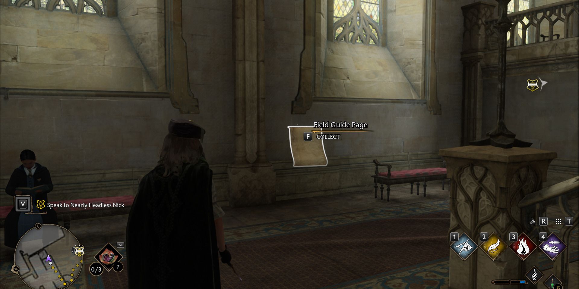 Image of the Levioso Field Guide Page found at the entrance of The Great Hall in Hogwarts Legacy.