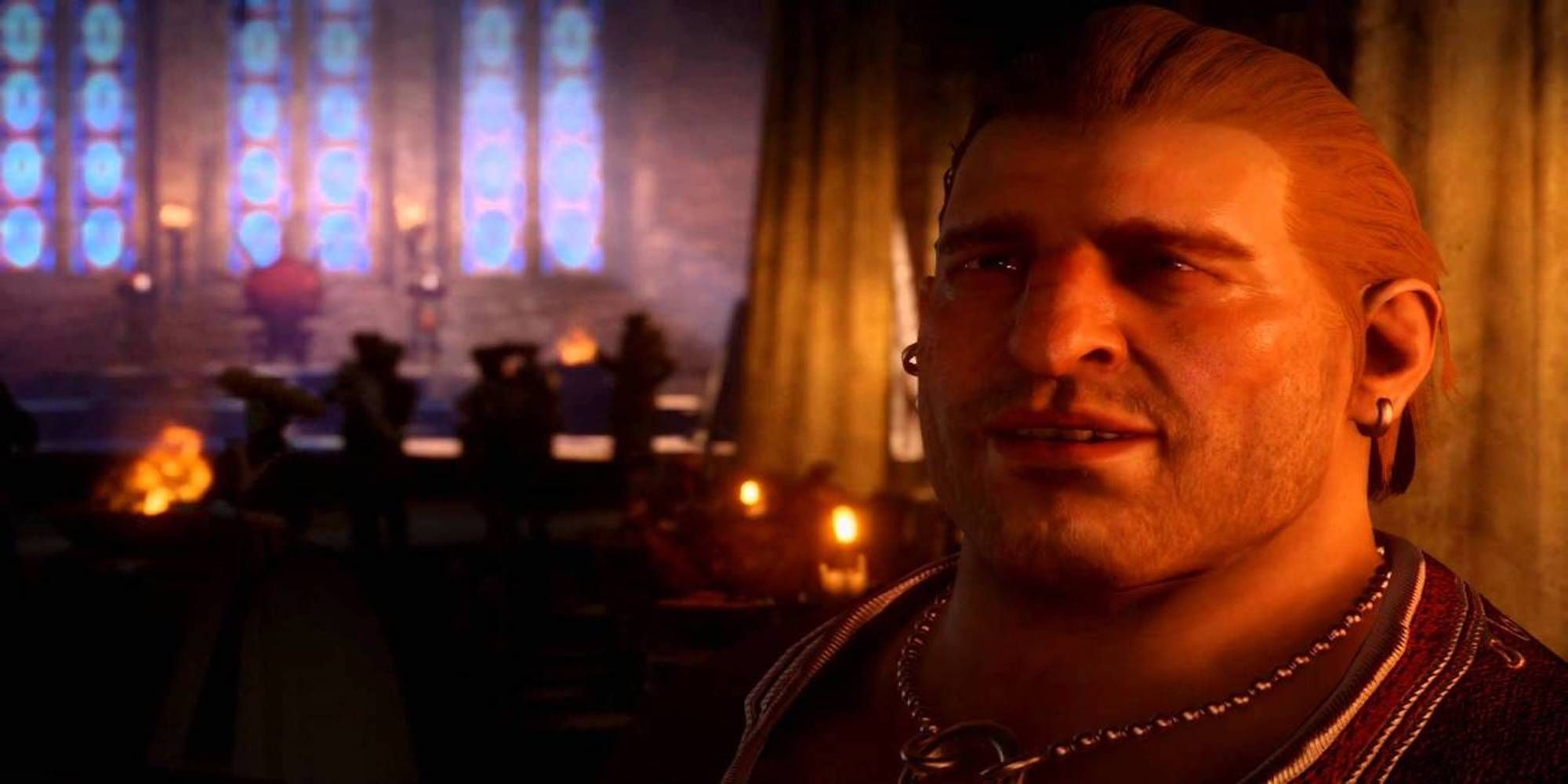 Varric Tethras smiling (Dragon Age: Inquisition) 