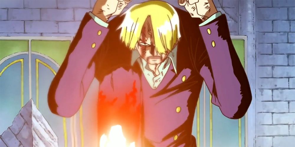 Sanji uses Devil Jambe for the first time