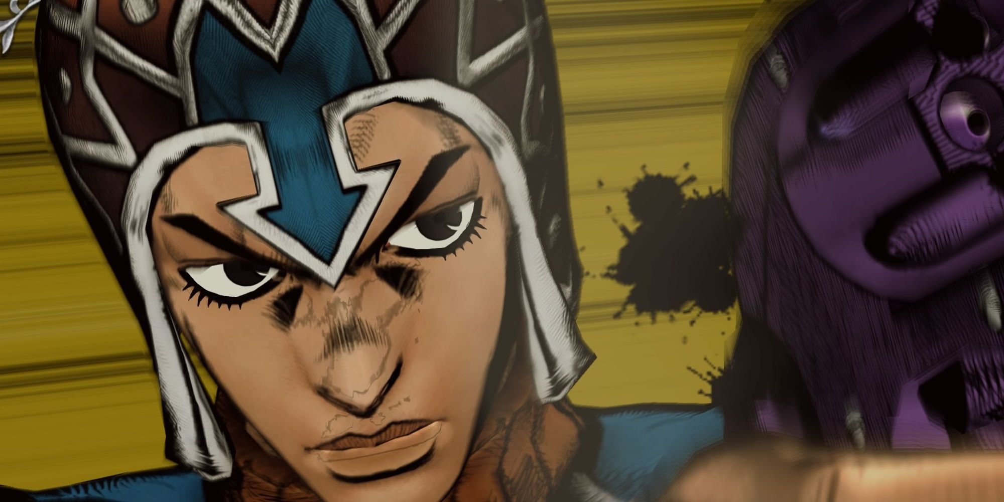 Mista Guido takes aim during his Great Heat Attack cinematic in JoJo's Bizarre Adventure All-Star Battle R