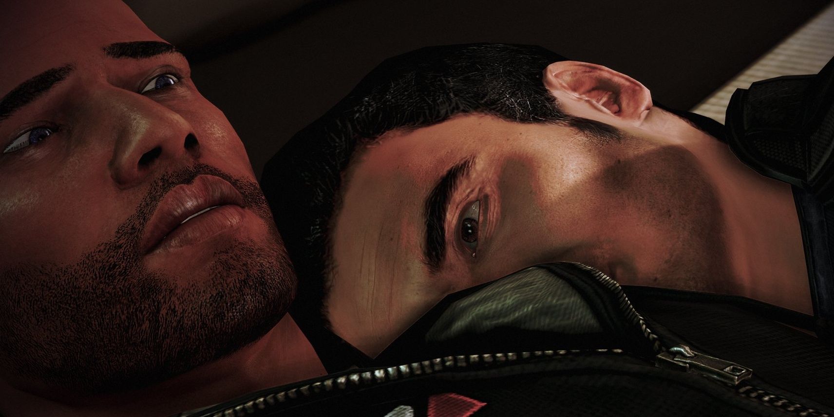 Kaidan Alenko and Commander Shepard share an intimate moment in Mass Effect Legendary Edition