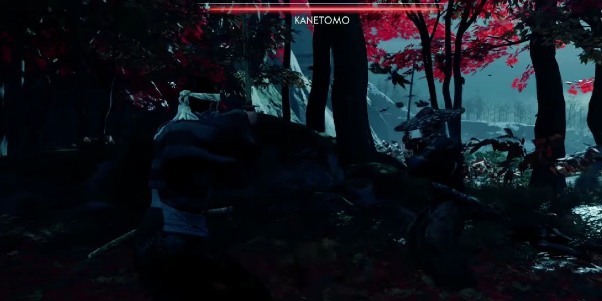 Fighting Kanetomo in Ghost of Tsushima