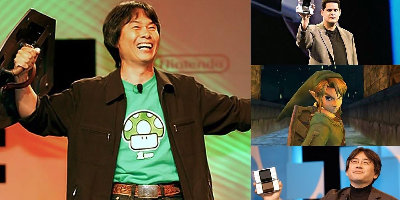 Nintendo E3 2004 Group, Miyamoto Iwata Link Reggie Zelda DS E3