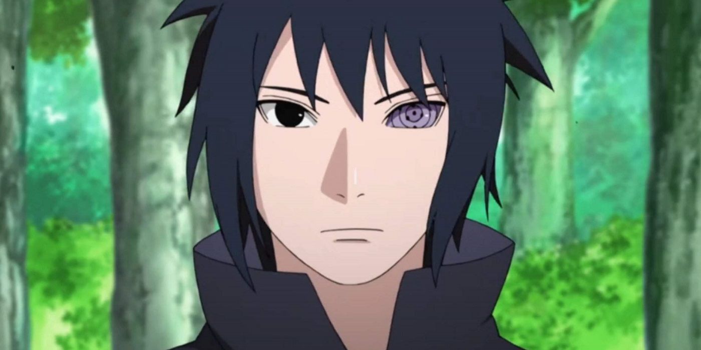 Naruto Sasuke Uchiha in a forest