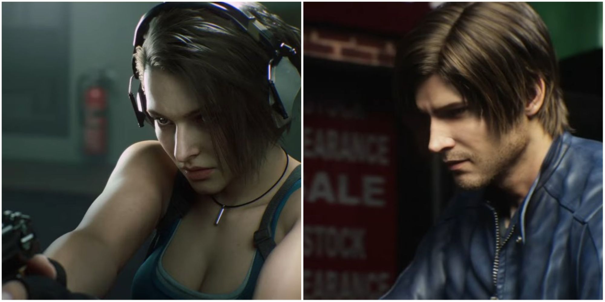 Banner for Resident Evil Death Island, featuring Jill Valentine and Leon Kennedy