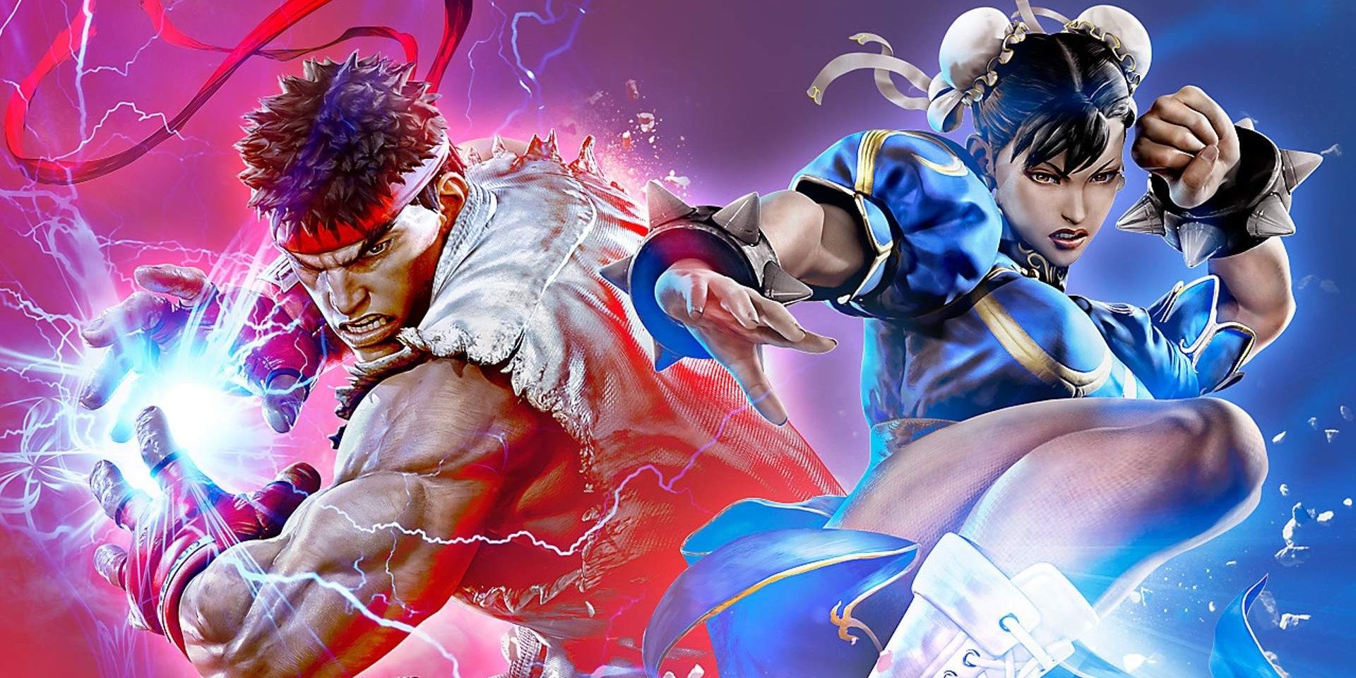 Ryu And Chun-Li Preparing Their Signature Moves In Street Fighter V