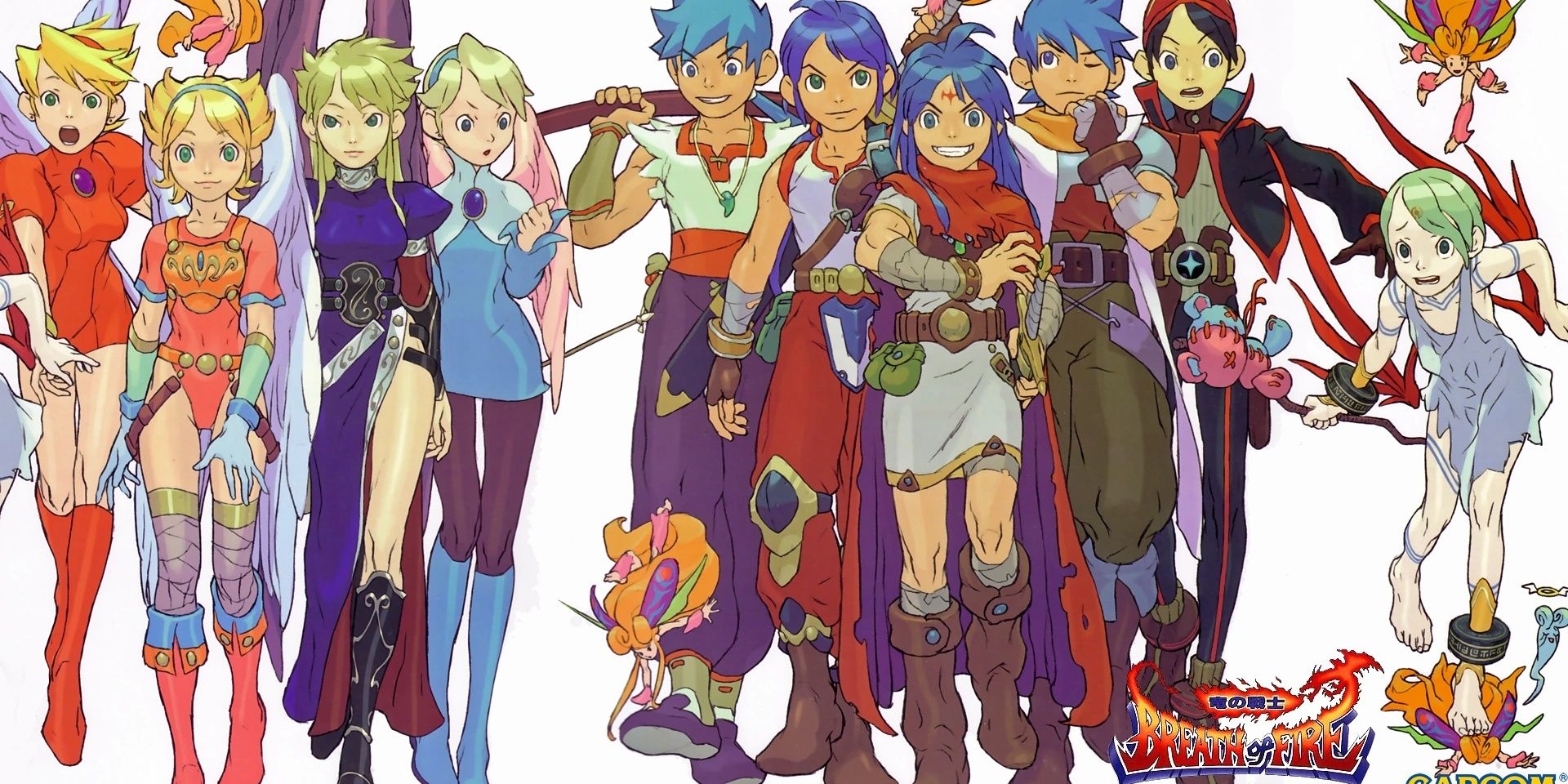 Ryu And Nina From The Many Different Breath Of Fire Games