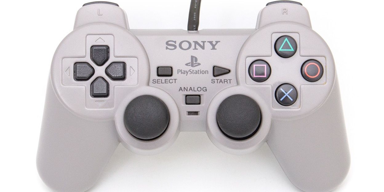 Original PS1 Playstation DualShock controller grey gray first ps1 dual shock