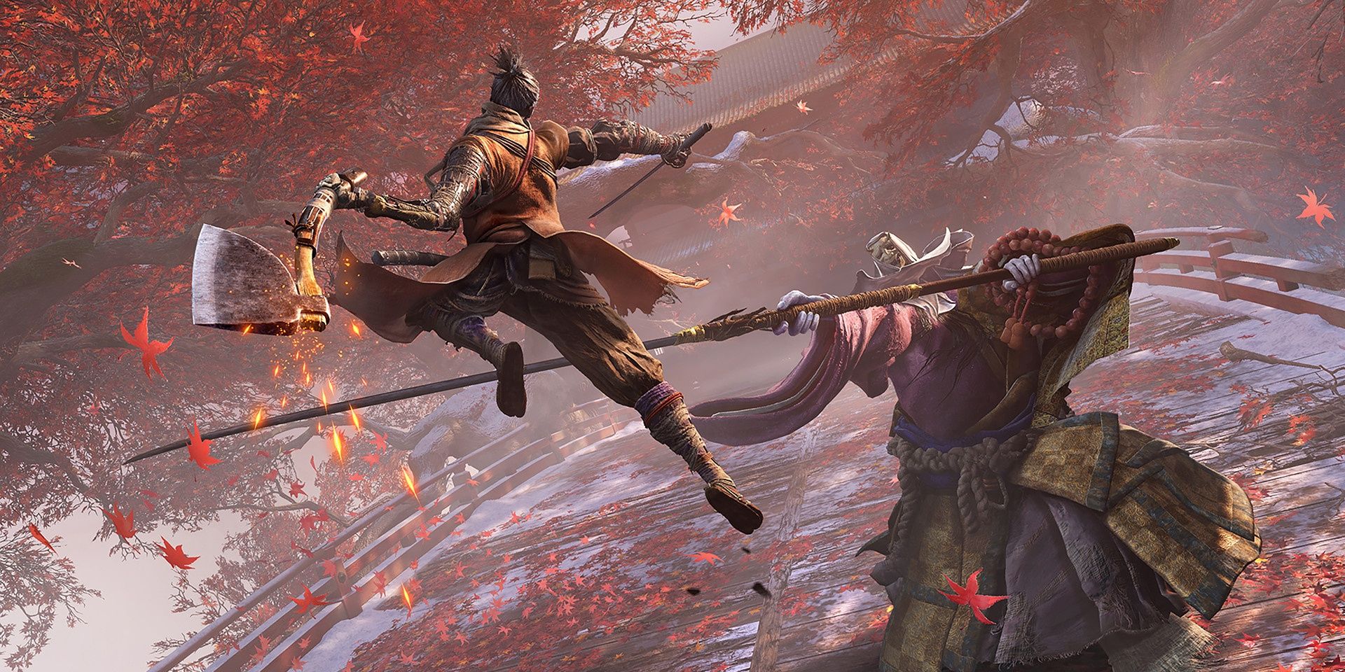 The Wolf Fighting An Enemy From Sekiro - Shadows Die Twice