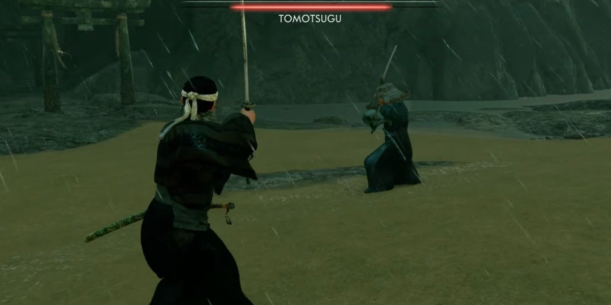Tomotsugu fighting in Ghost of Tsushima