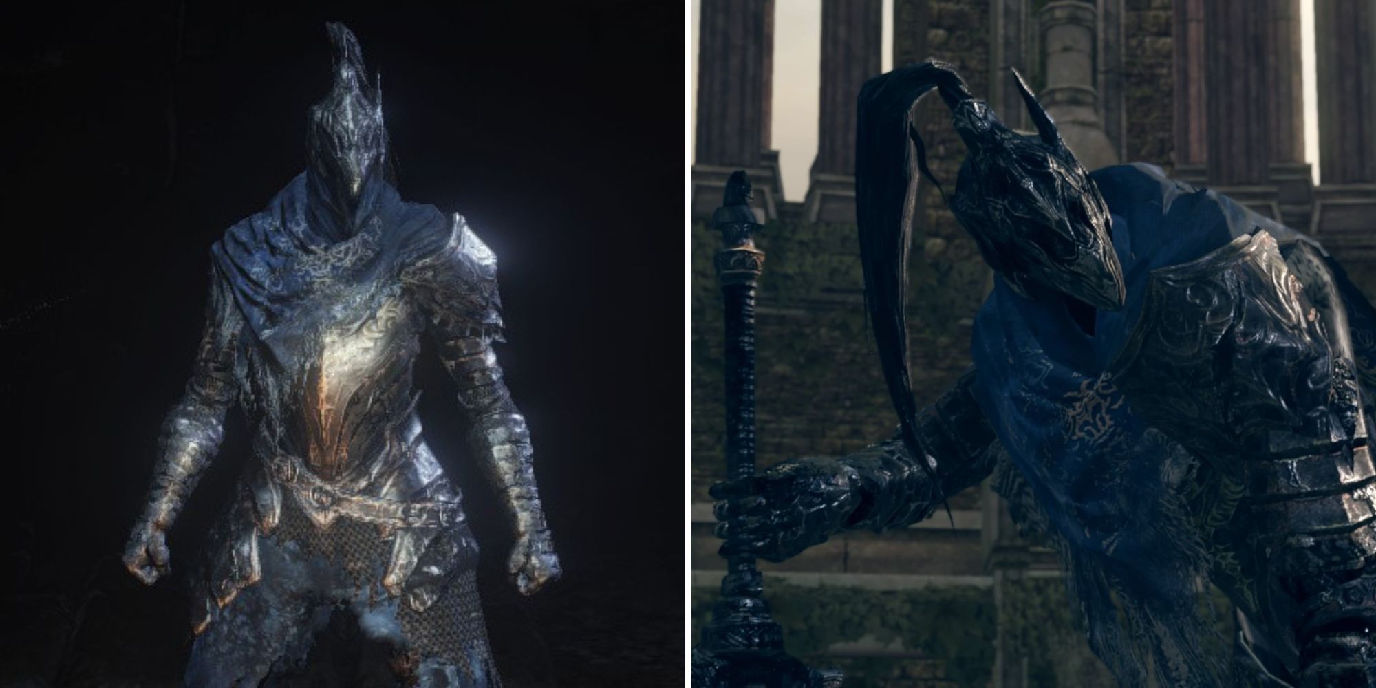 Wolf Knight set and Artorias (Dark Souls 3)