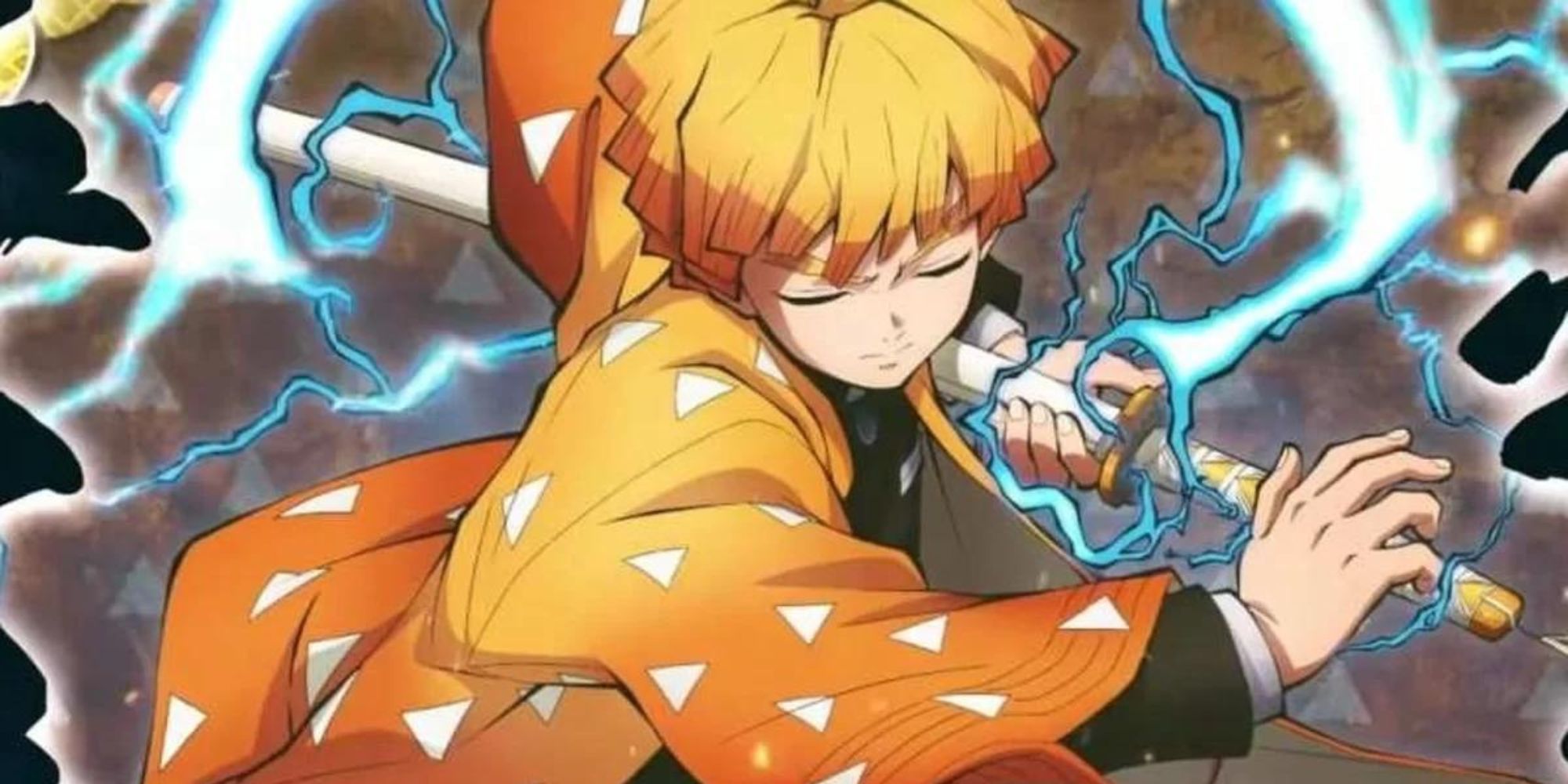 Demon Slayer Zenitsu Agatsuma using Thunder Clap or God Speed while sleeping