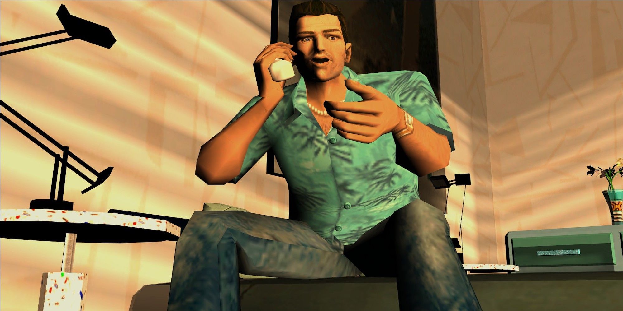 Tommy on the phone (Grand Theft Auto: Vice City)