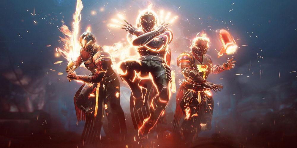 Three Guardians in Destiny 2 Casting Solar Supers