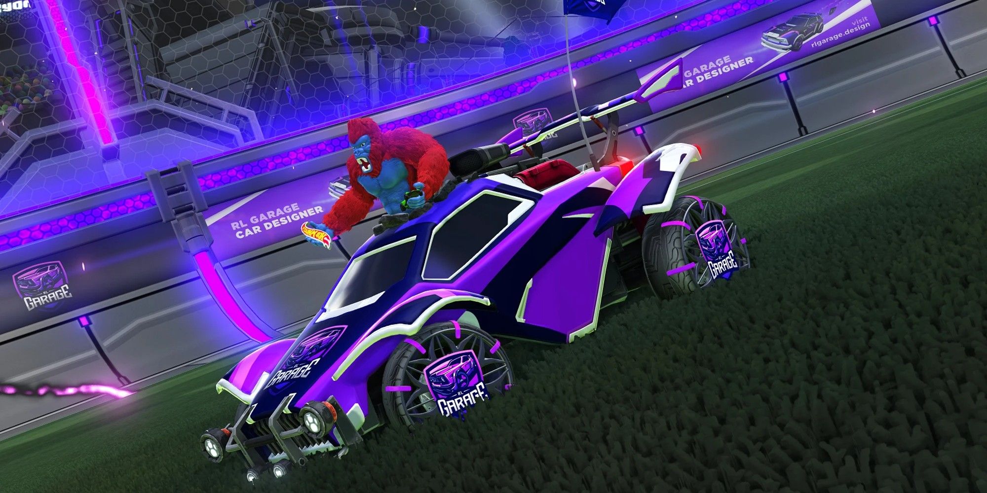 the hot wheels gorilla topper in rocket league