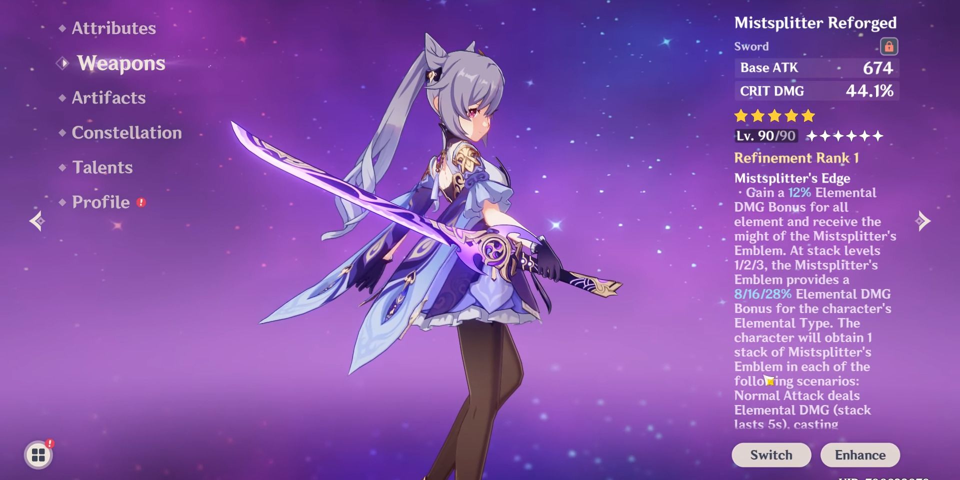 Genshin Impact Mistsplitter Weapon Guide