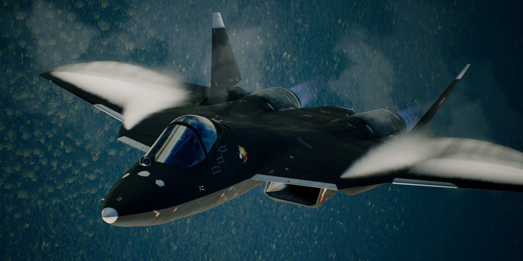 Ace Combat 7 su57 flying over the jungle