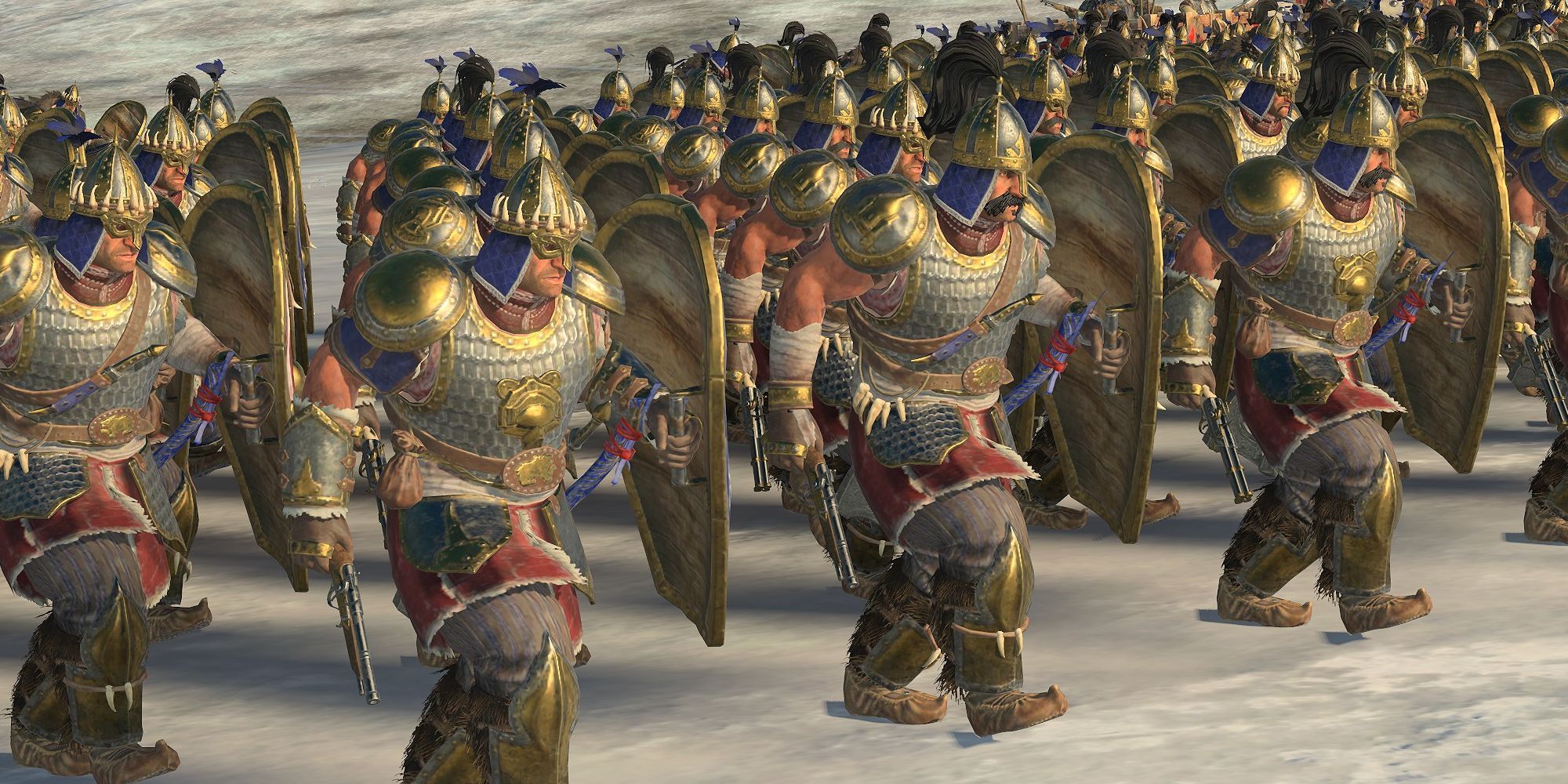 Armored Kossars marching towards the enemy