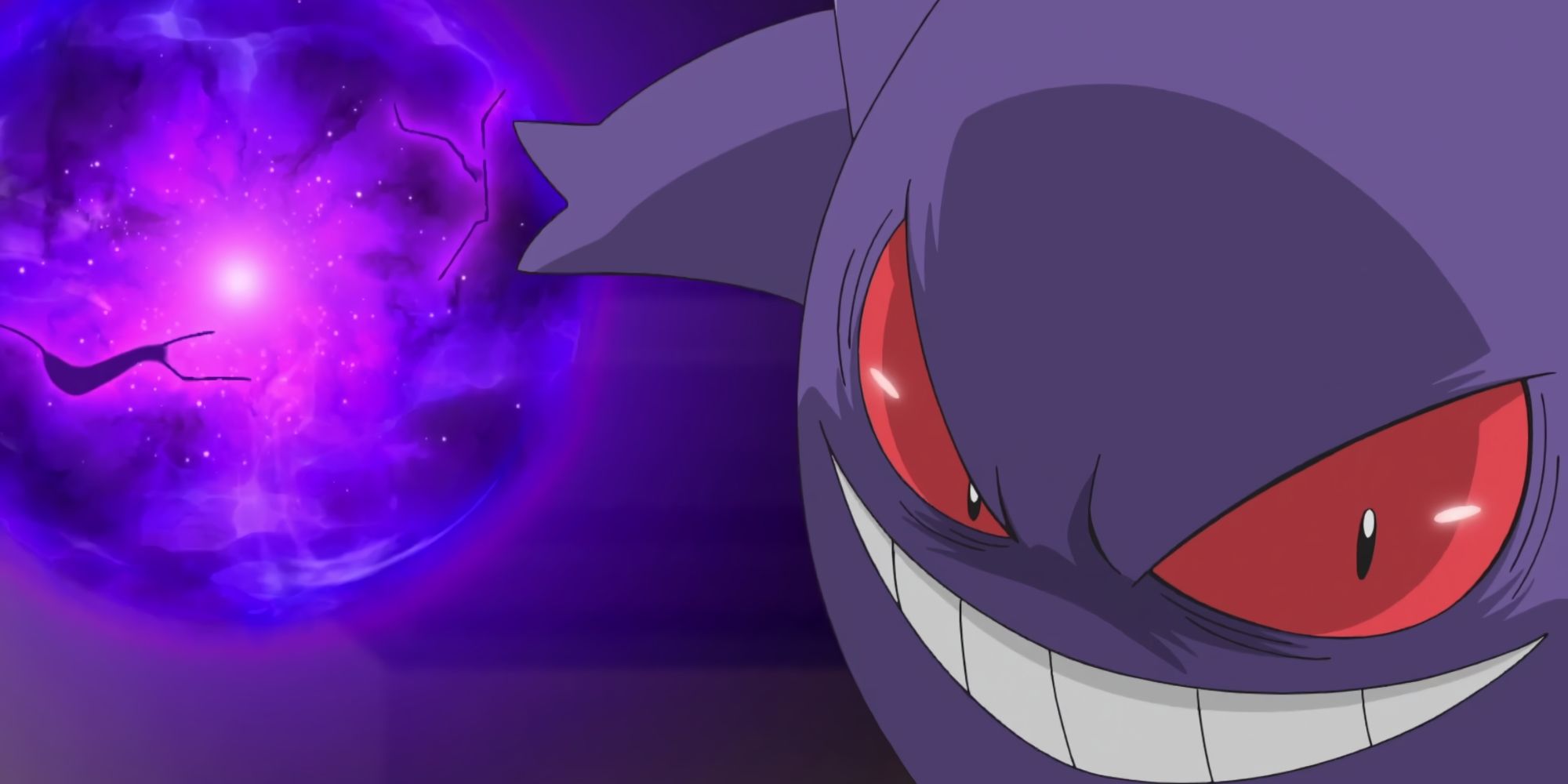 Ash's Gengar using Shadow Ball