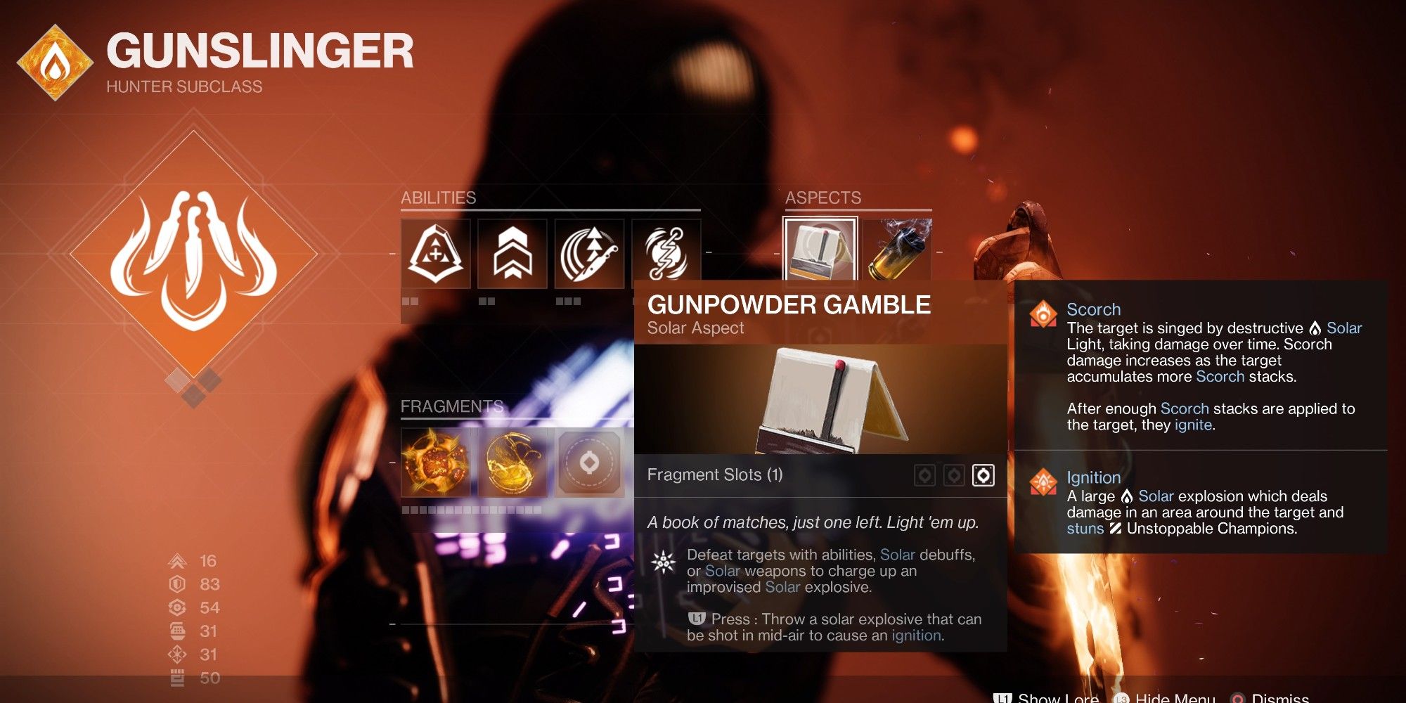 Destiny 2: Hunter Gunslinger Build Guide