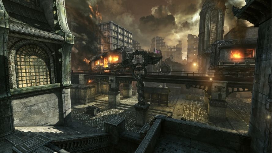 View of the recreated blood drive from Gears of War