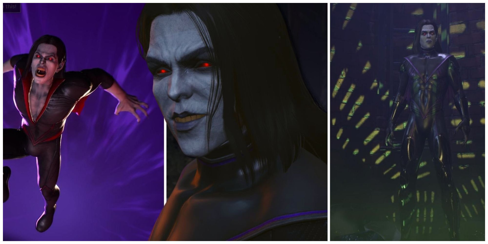 Midnight Suns morbius in three panels