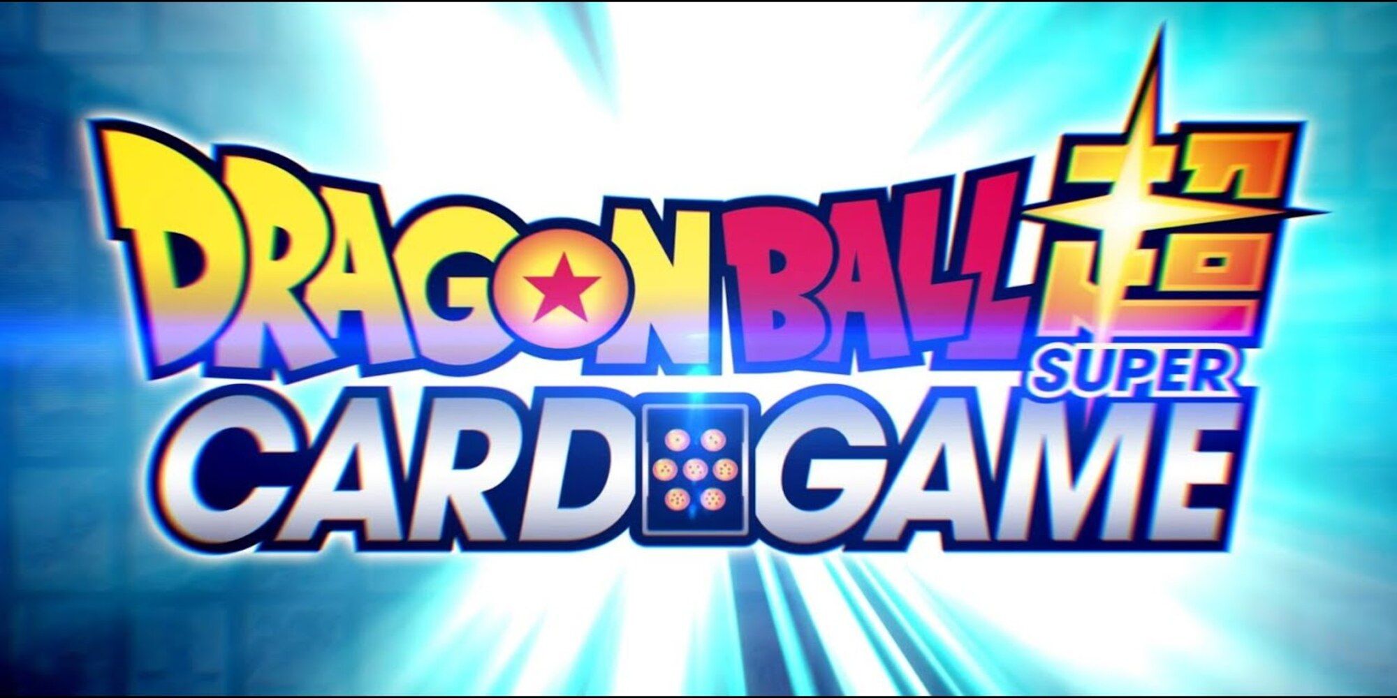 The words Dragon Ball Super Card Game appear in all caps in front of a blue background.