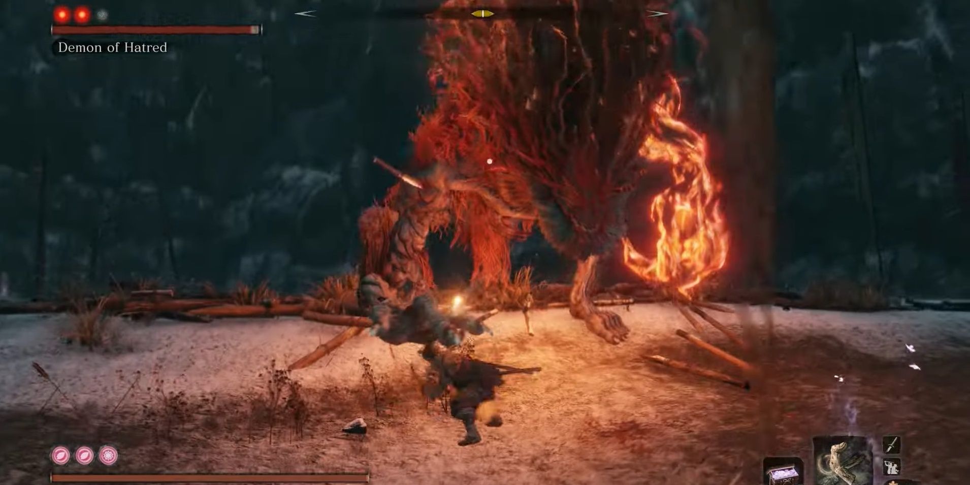 Demon Of Hatred Boss Fight from Sekiro