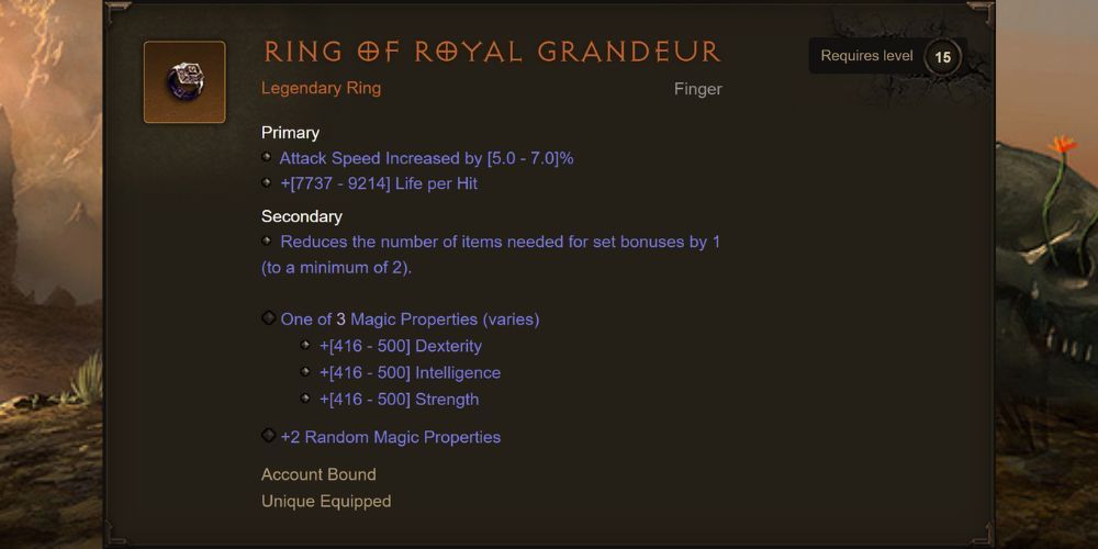Diablo 3 ring of royal glory