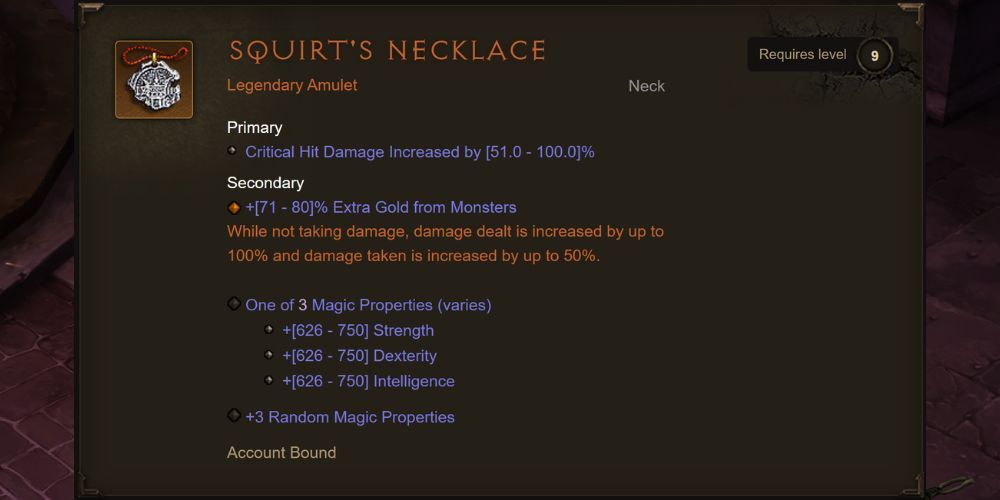 Diablo 3 squirt necklace