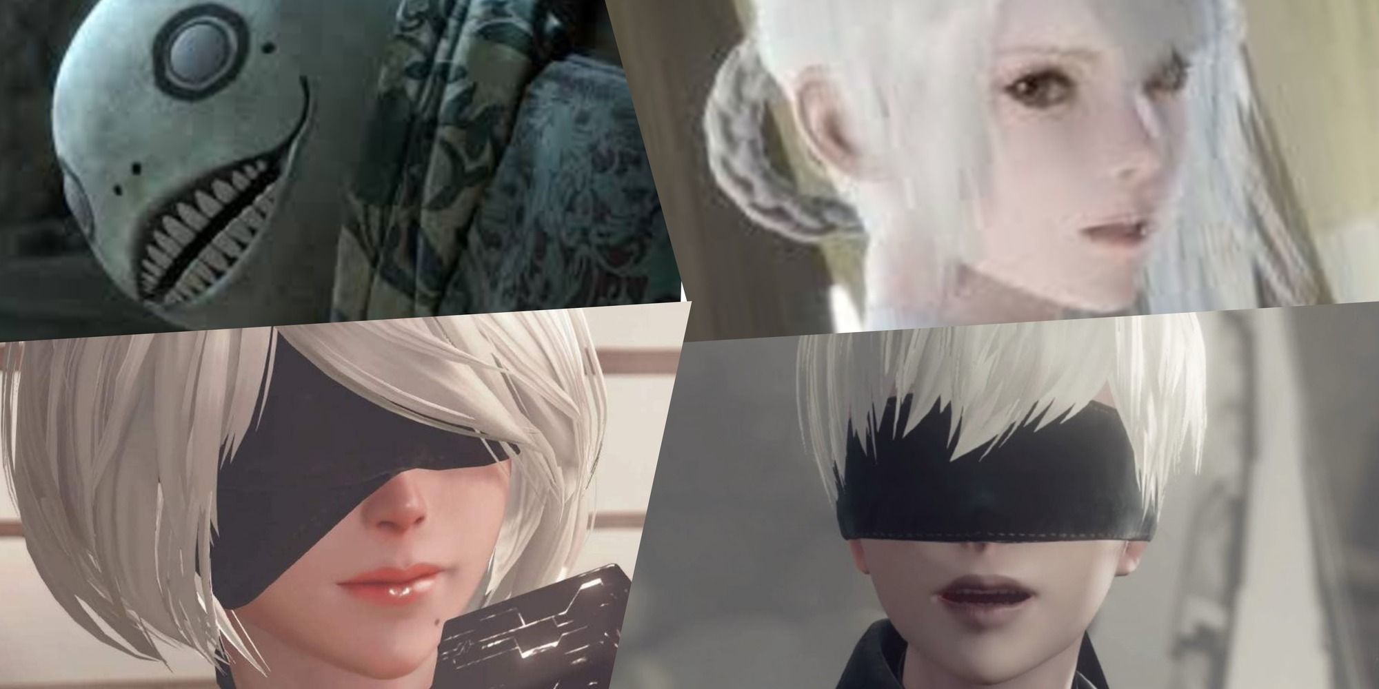 NieR Replicant Automata Characters Emil Kaine 2B and 9S