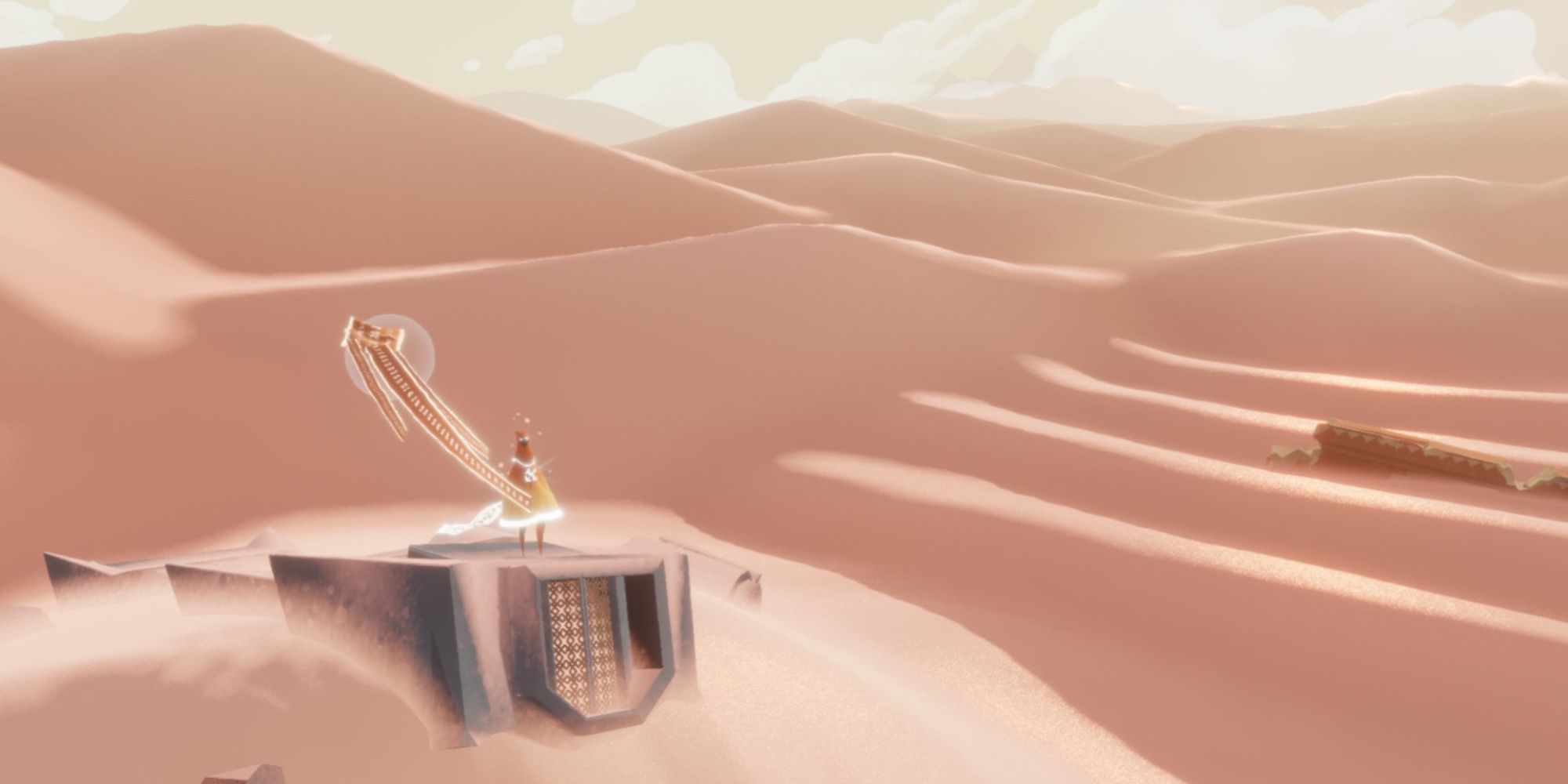 Journey: The Traveler in the middle of a desert