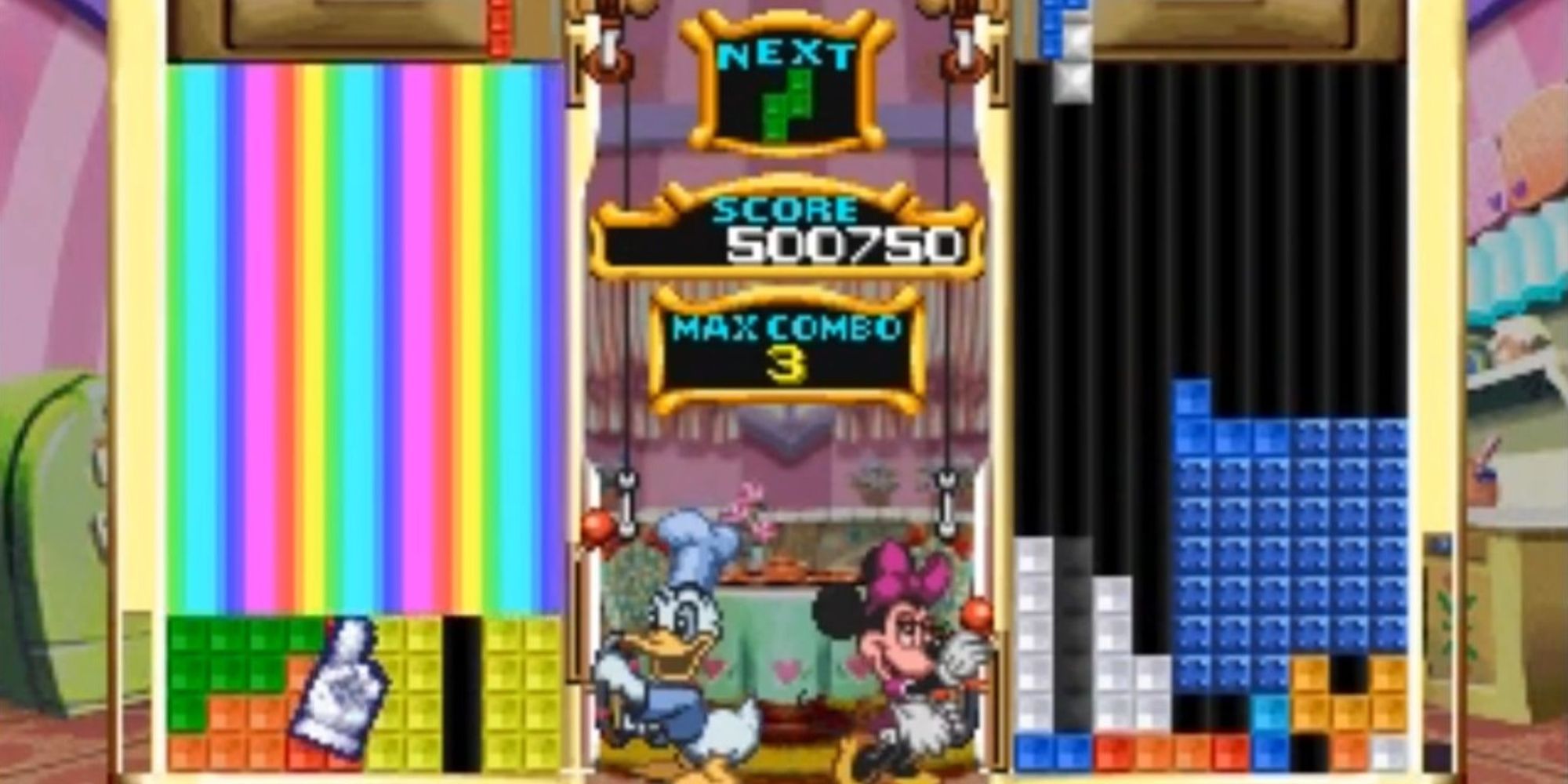 Donald Duck VS Minnie Mouse in Magical Tetris Challenge for Nintendo 64