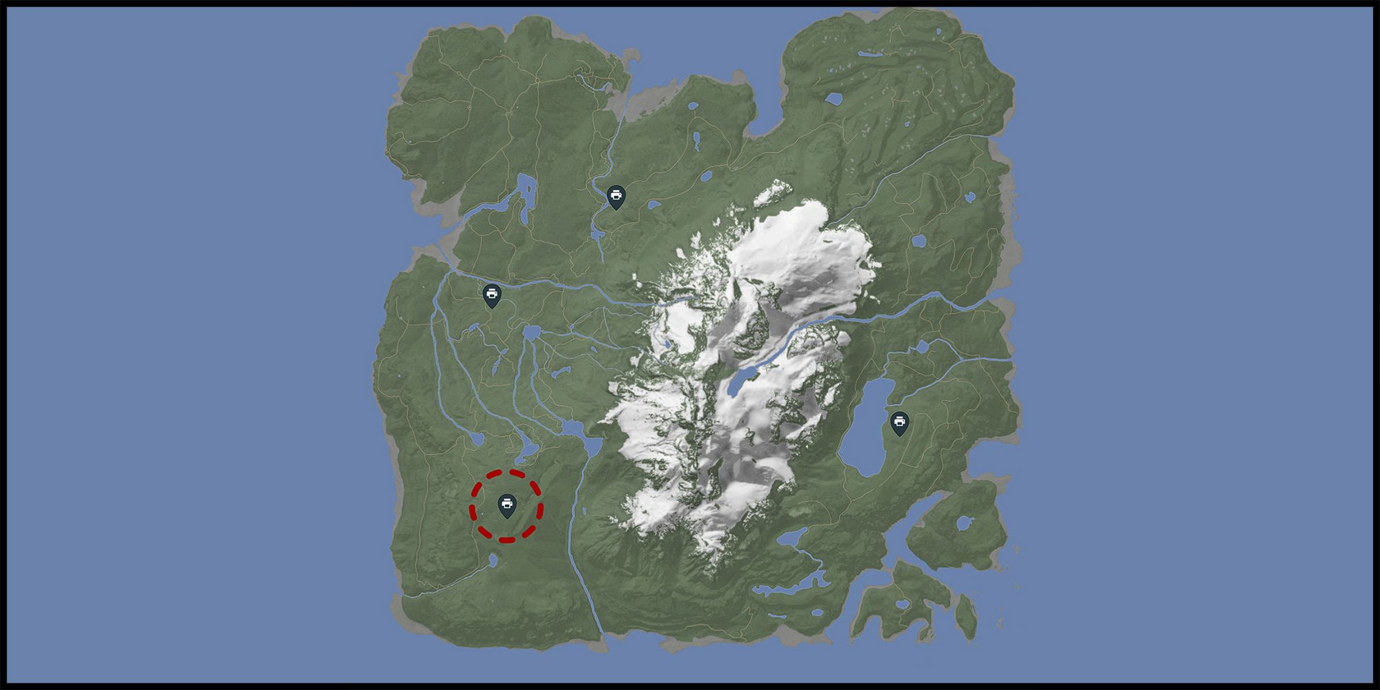 Screenshot of the Sons of the Forest location map