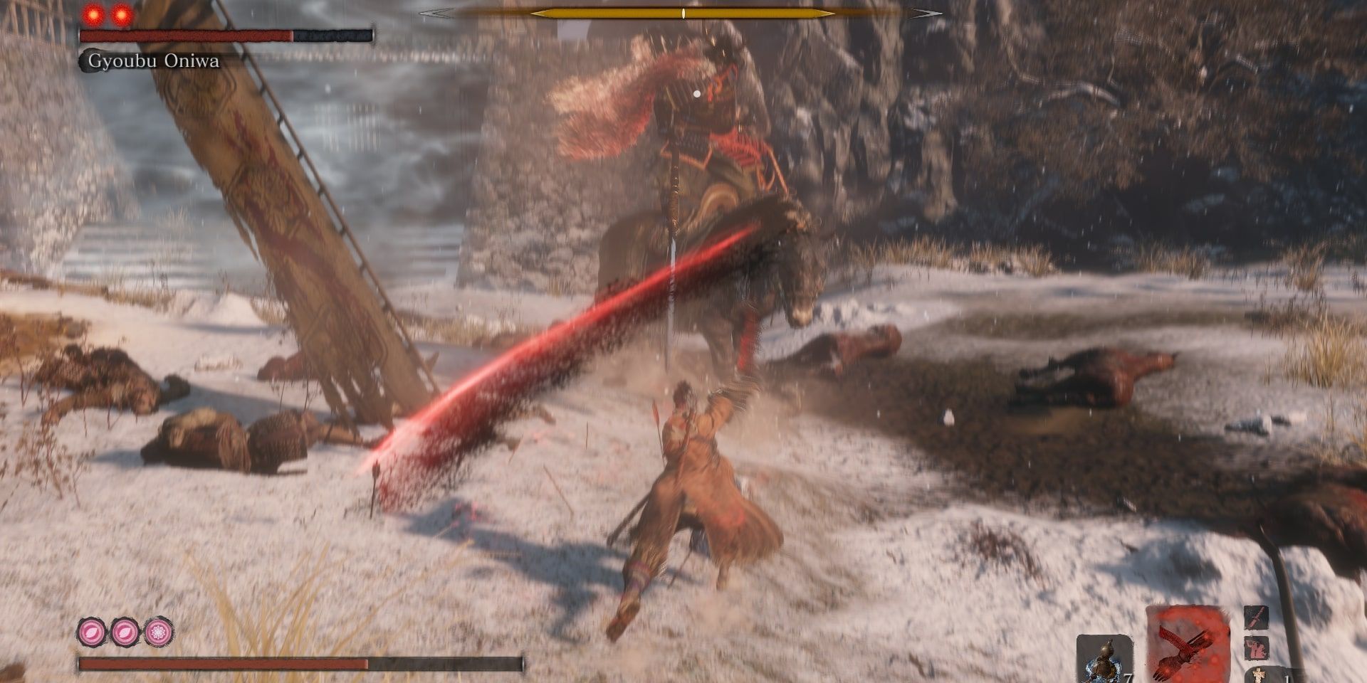 A deadly drawing of Sekiro's martial arts