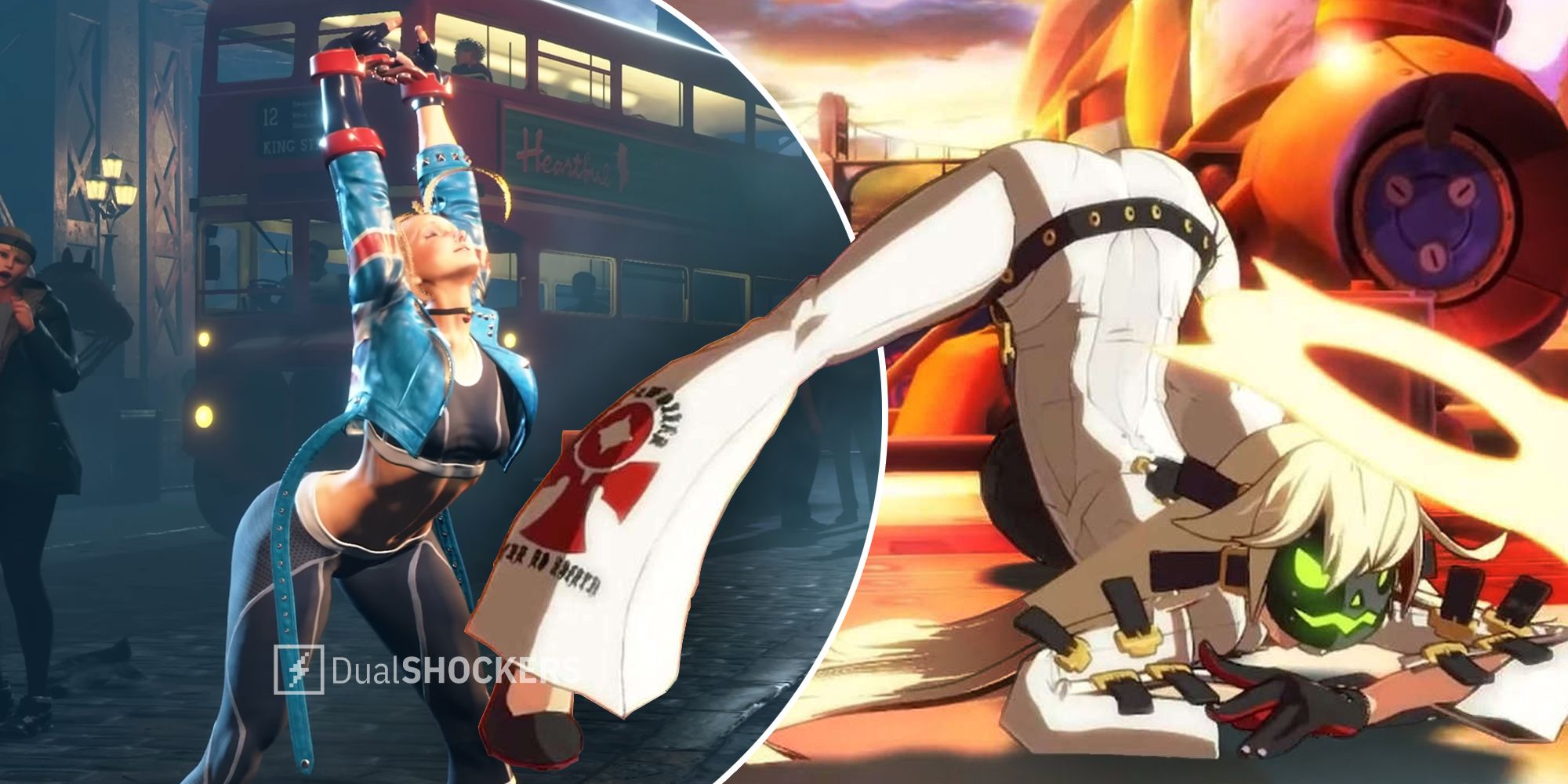 Cammy's Stretch pose in Street Fighter 6 and Jack-O' Pose in Guilty Gear