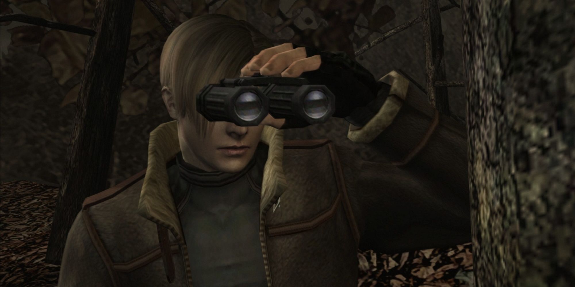 Resident Evil 4 classic 05 Leon using his binoculars