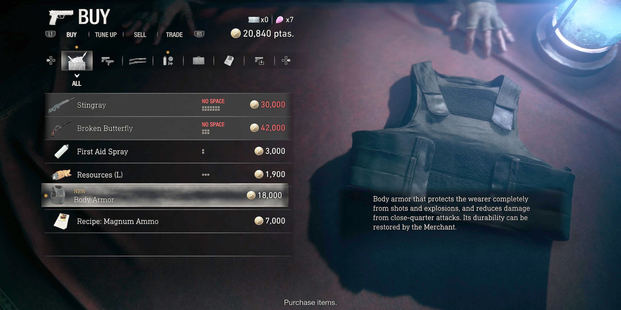 Resident-Evil-4-Remake-Body-Armor-In-Shop