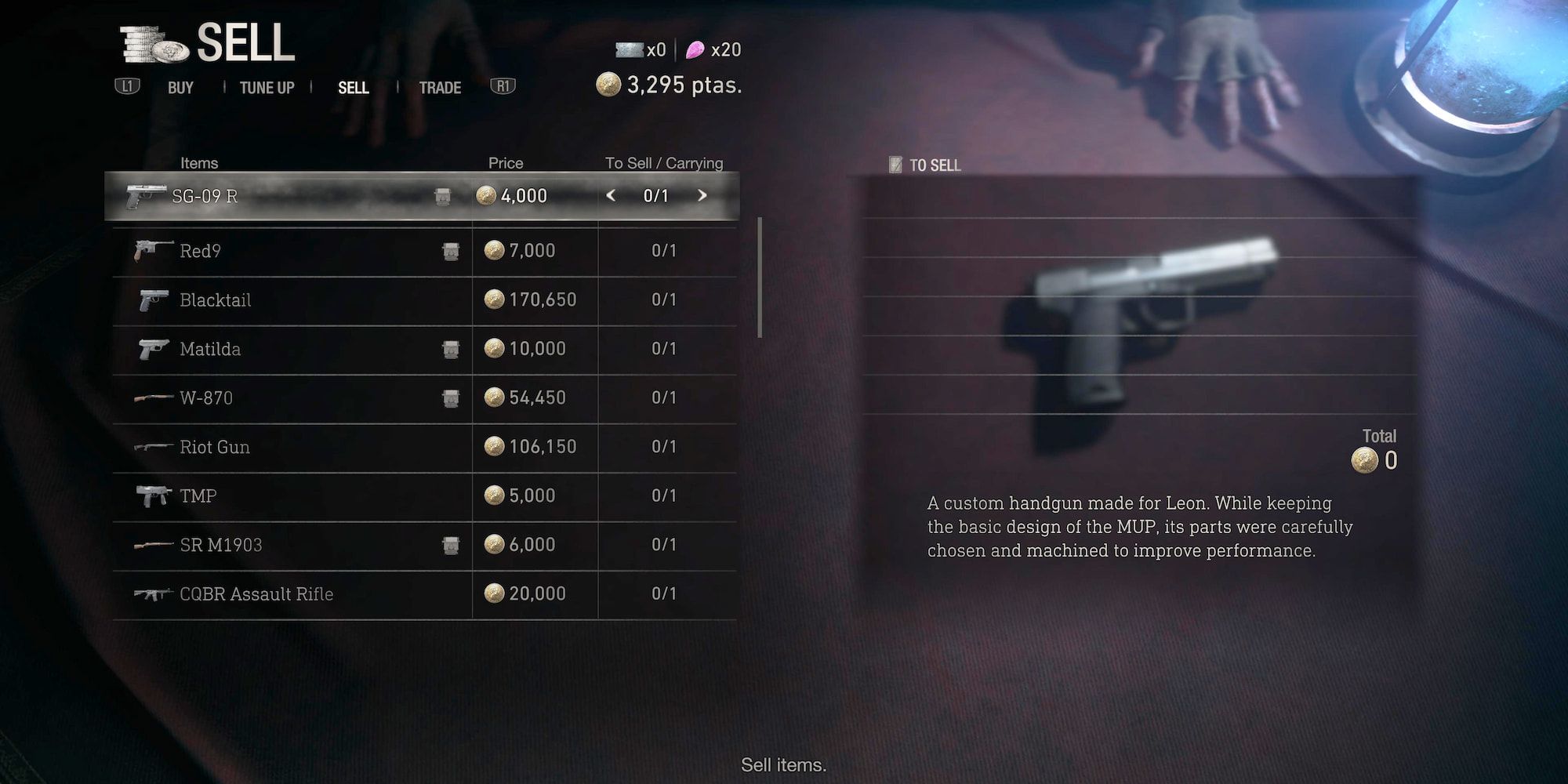 Resident-Evil-4-Remake-Sell-Old-Weapons