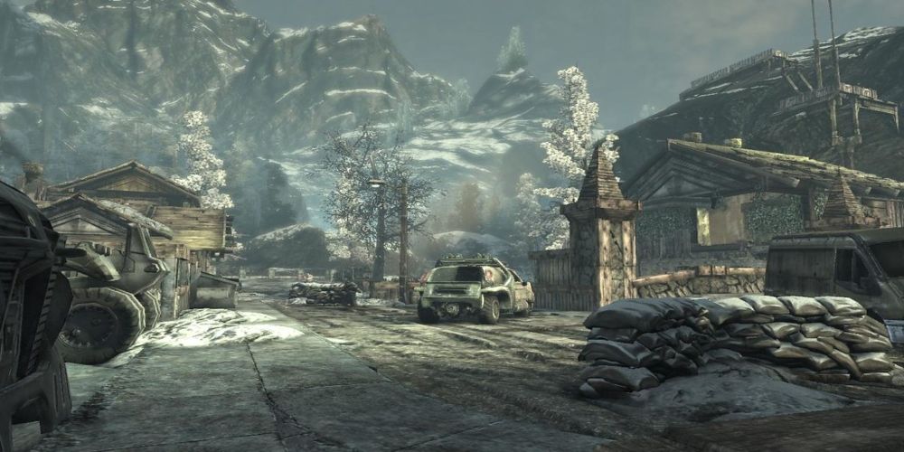 a view of the map river from gears of war