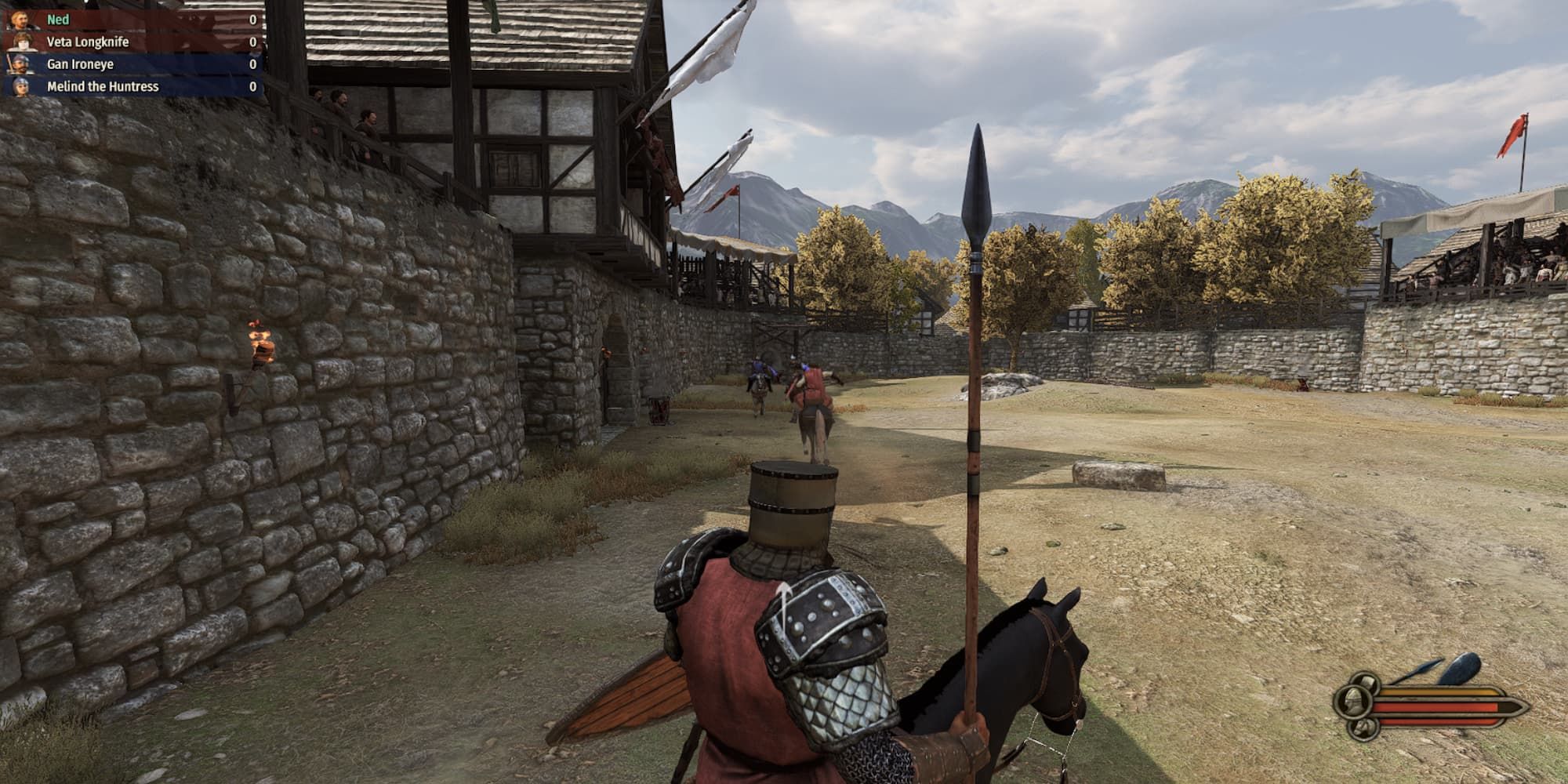 Player On Horseback In A Tournament Battle
